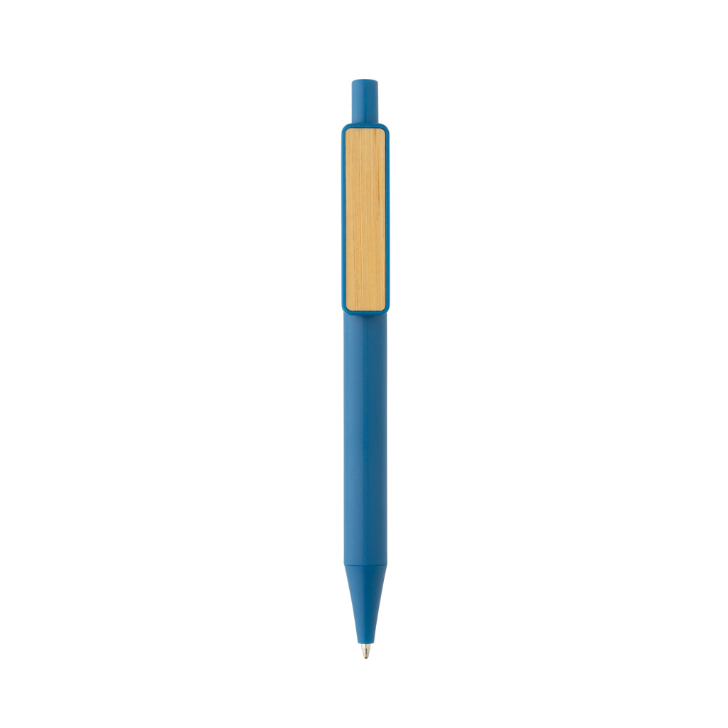 GRS rABS Stift mit Bambus-Clip – blau