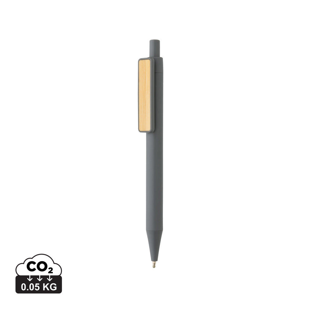 GRS rABS Stift mit Bambus-Clip – grau