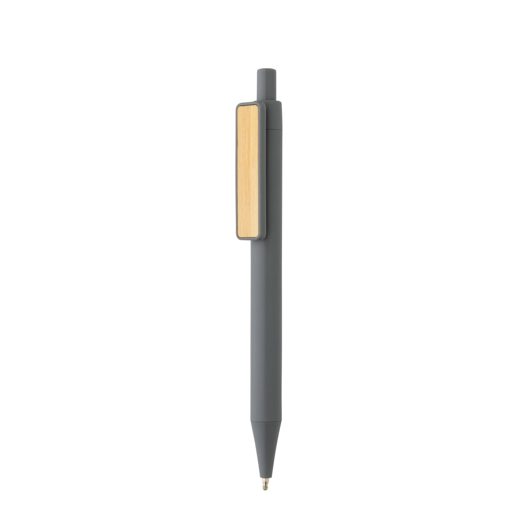 GRS rABS Stift mit Bambus-Clip – grau