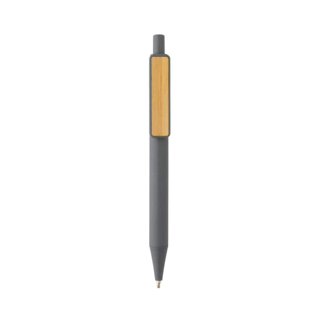GRS rABS Stift mit Bambus-Clip – grau