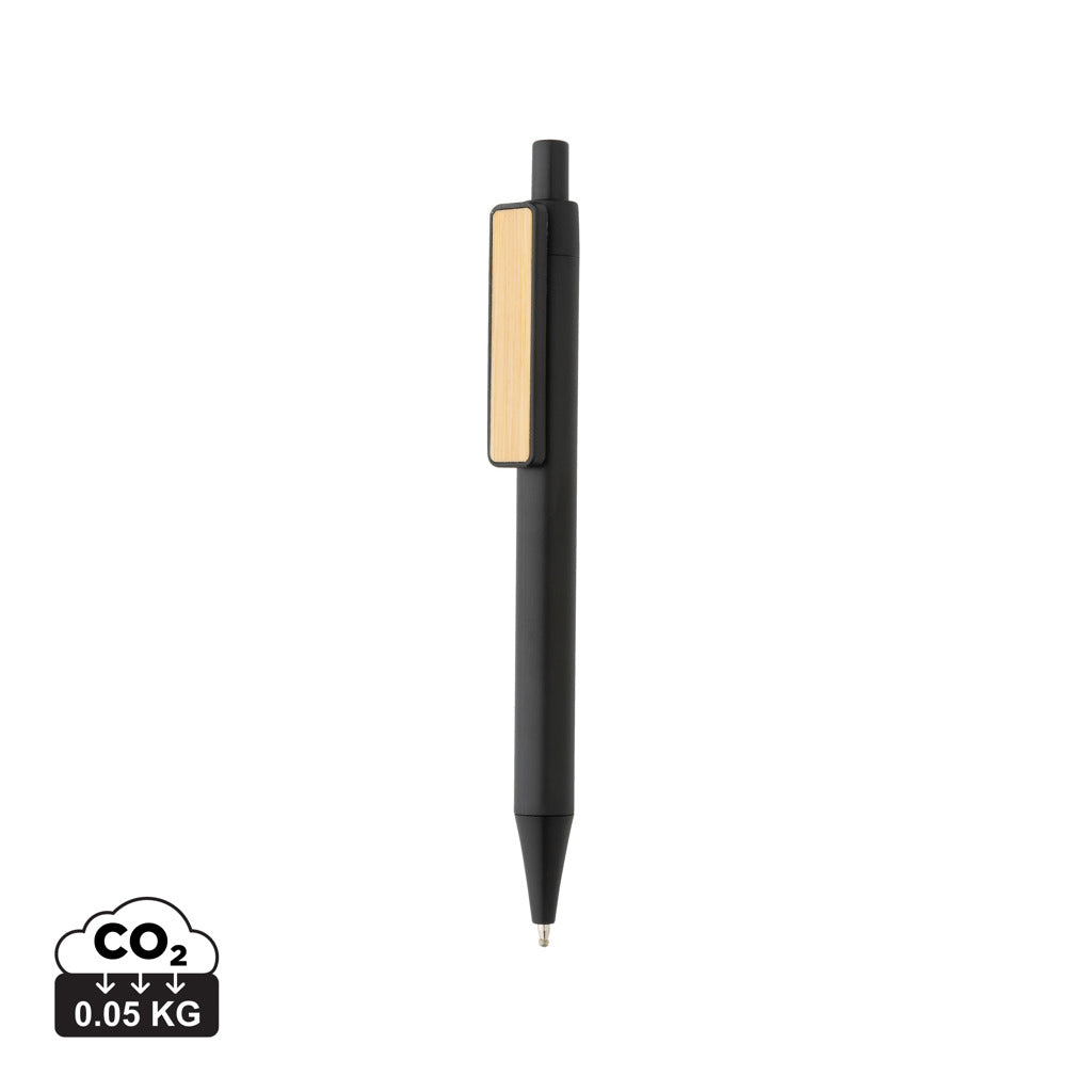 GRS rABS Stift mit Bambus-Clip – schwarz