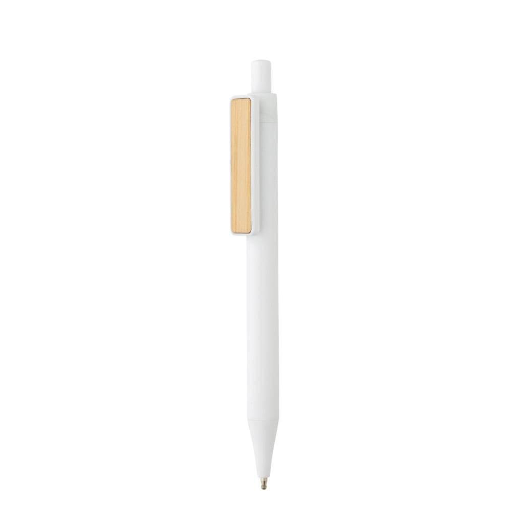 GRS rABS Stift mit Bambus-Clip – weiß