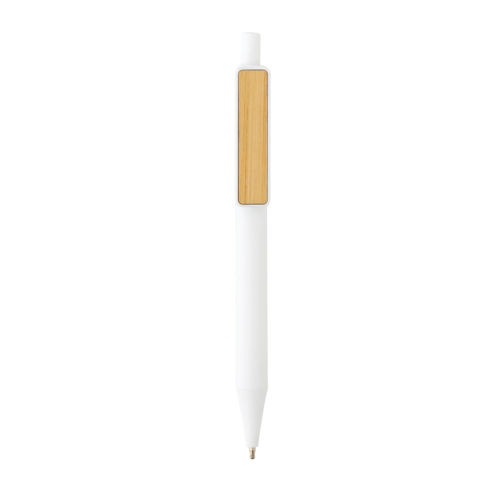 GRS rABS Stift mit Bambus-Clip – weiß