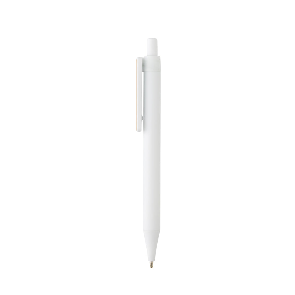 GRS rABS Stift mit Bambus-Clip – weiß