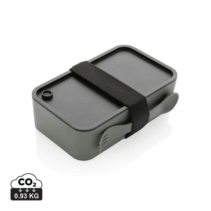 Lunchbox bedrucken aus recyceltem PP, GRS RPP Lunchbox mit Göffel
