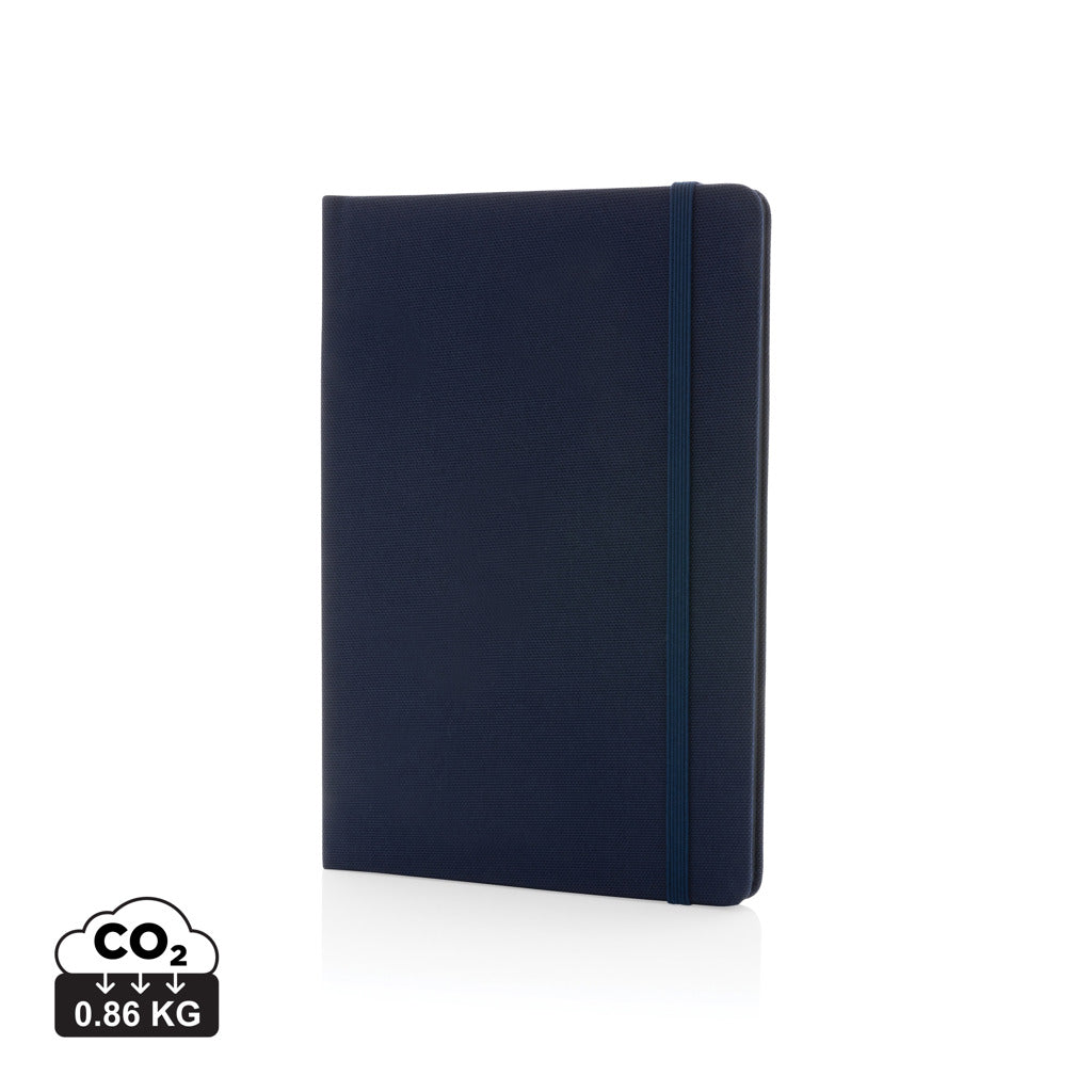 GRS-zertifiziertes rPET-A5-Notizbuch – navy blau