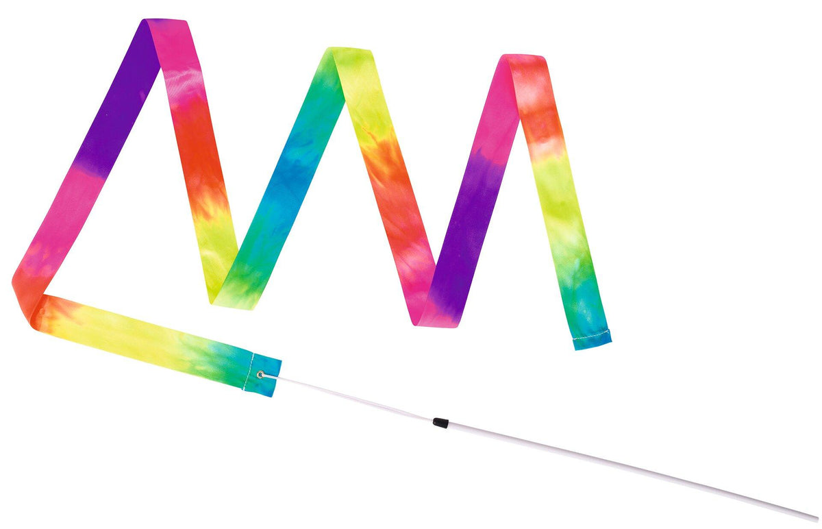 Gymnastikband in Regenbogenfarben, Band 2 m lang – Ansicht