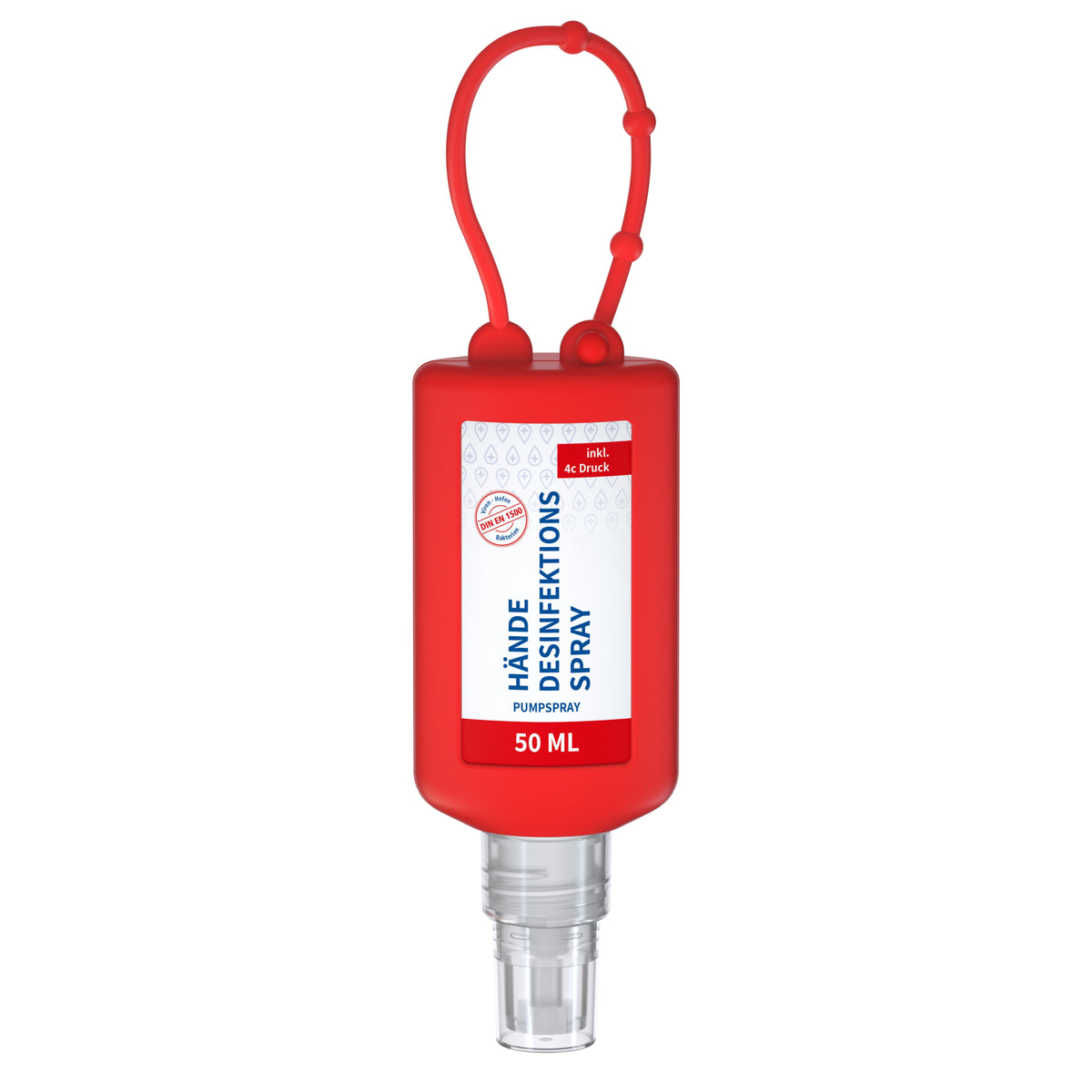 Hände Desinfektionsspray 50 ml Flasche zum Anhängen