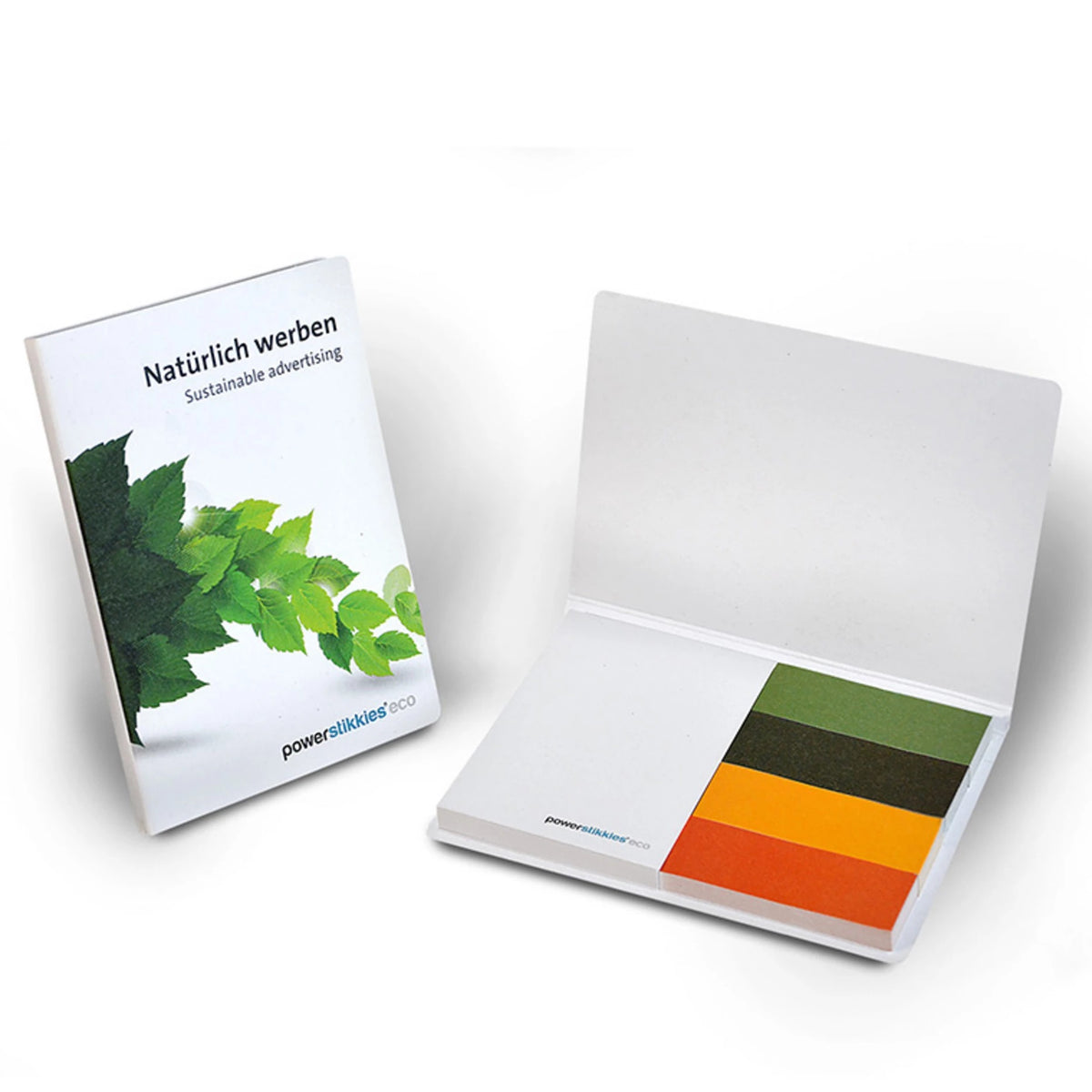Haftset 105 x 75 mm mit Logo und vier Papiermarkern