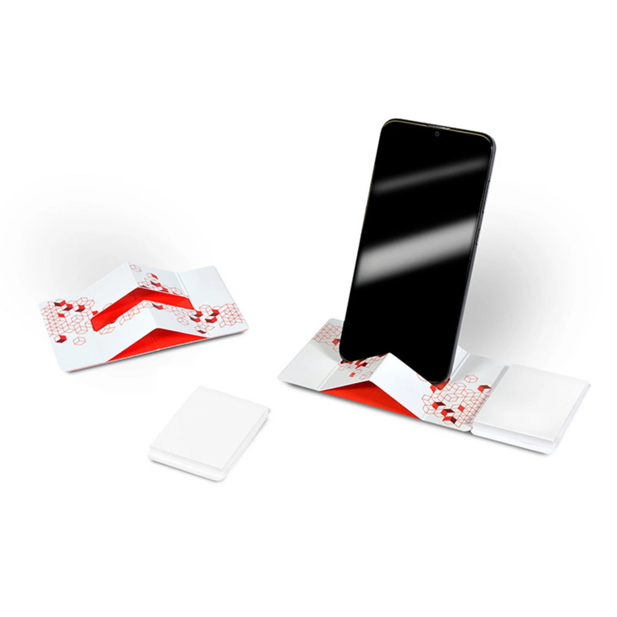 Haftset mit Smartphonehalter zum Falten mit Logo bedrucken