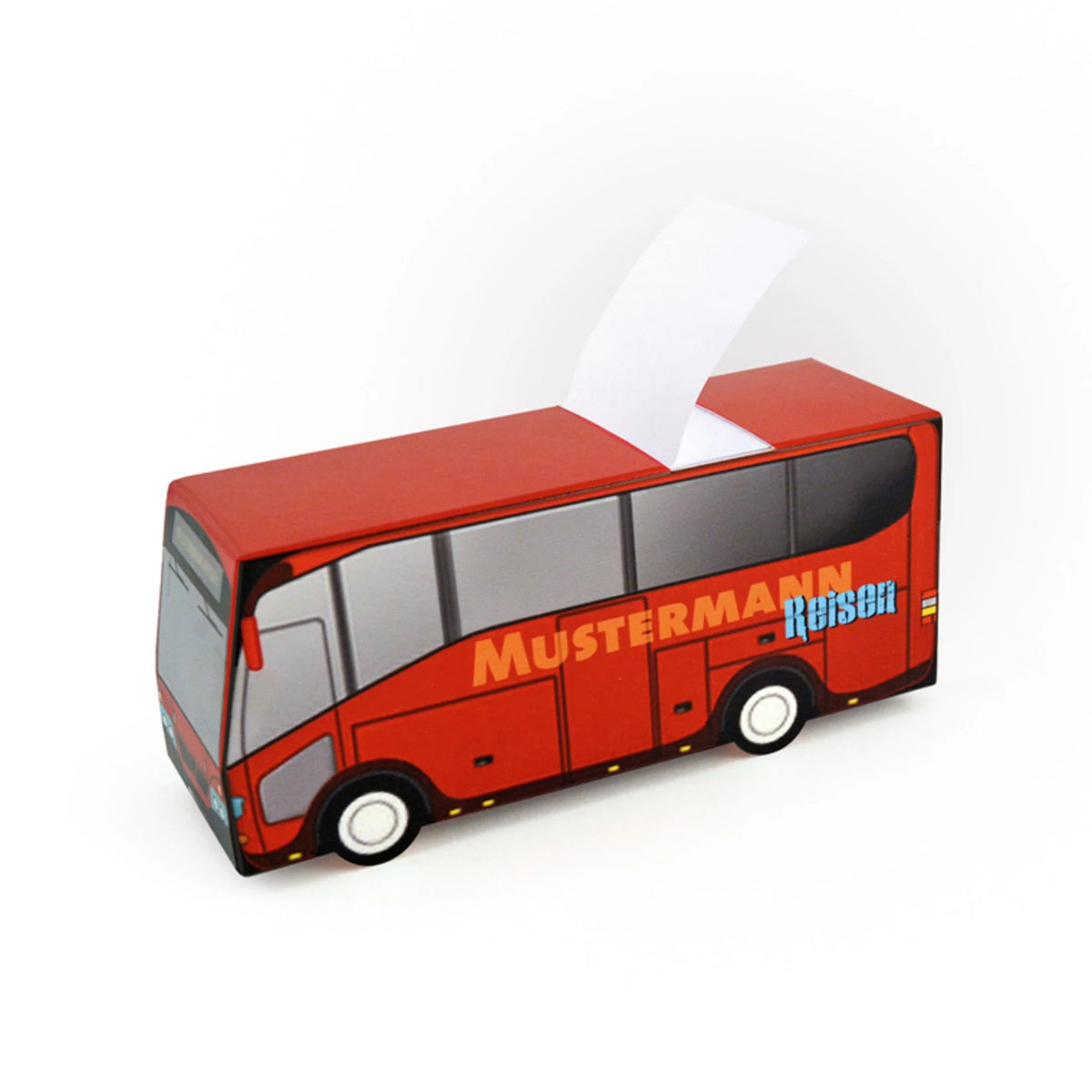 Haftspender als Bus 45 x 135 x 60 mm mit Logo bedrucken
