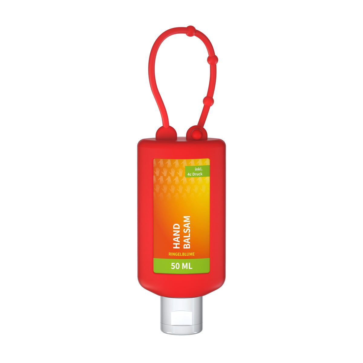 Handbalsam Ringelblume Aloe Vera 50 ml Flasche zum Anhängen – Rot