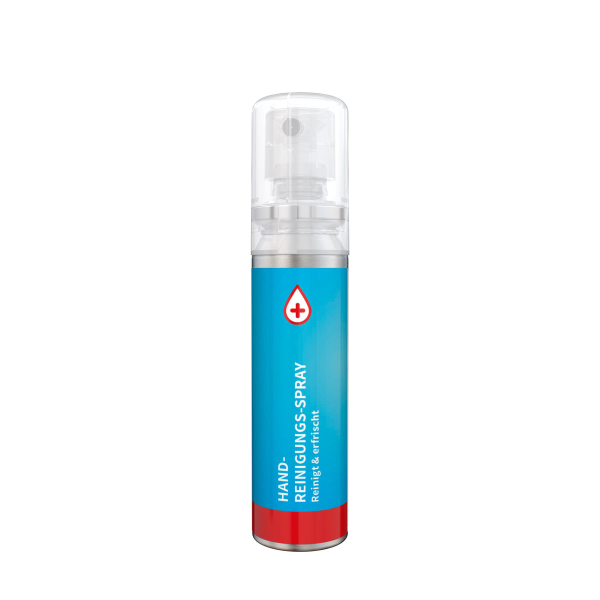 Handreinigungsspray 20 ml Aludose mit Sprühkopf – weiß