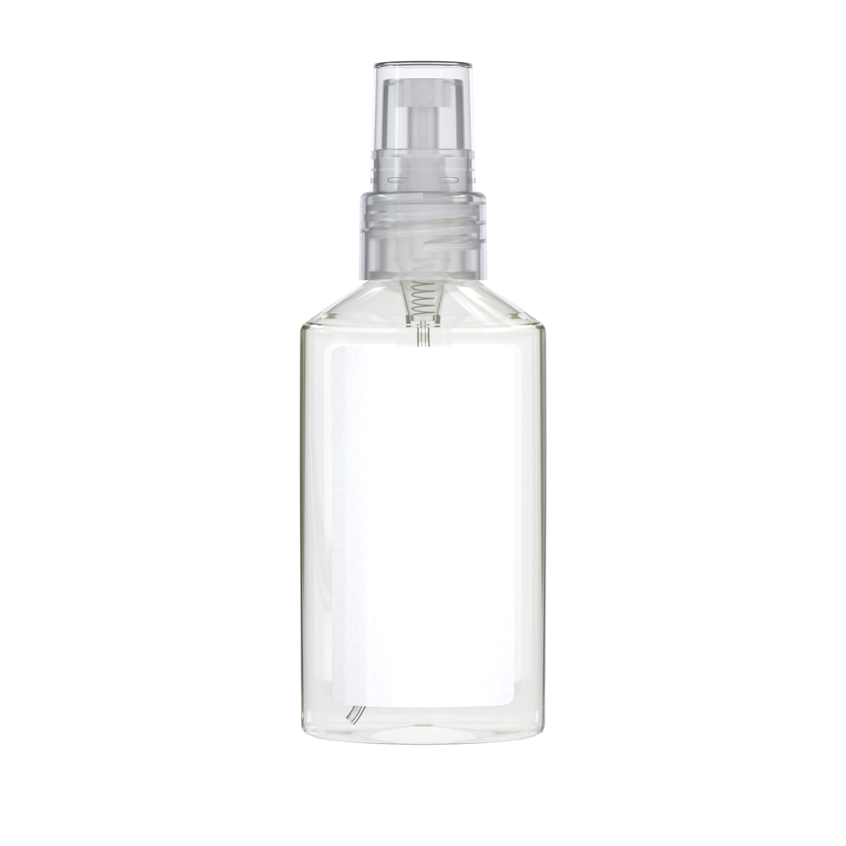 Handreinigungsspray 50 ml Sprühflasche mit Etikett rundum