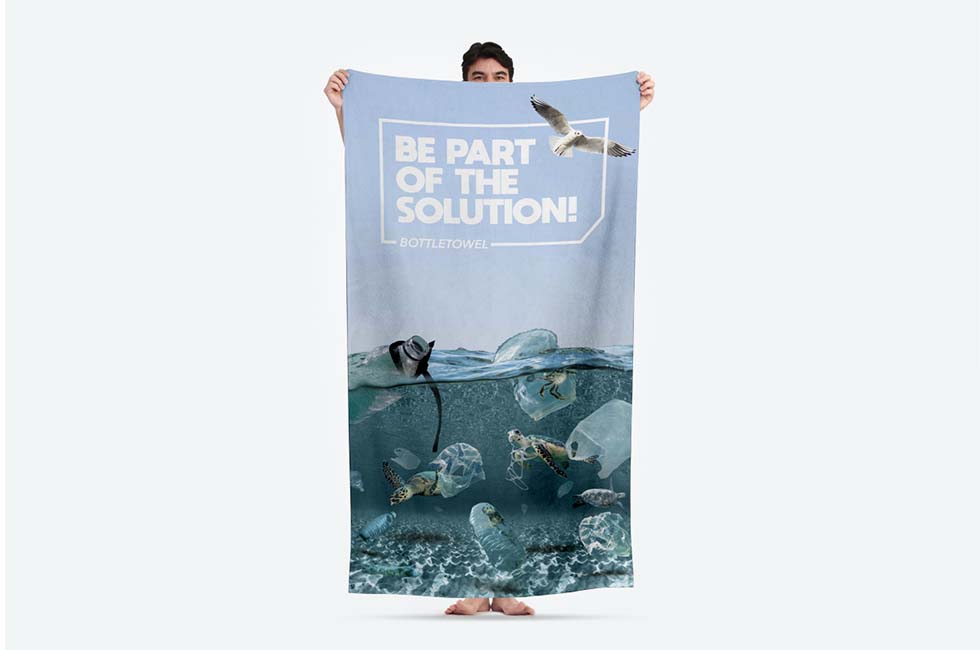 Handtuch mit Fotodruck aus Baumwollmischung, 350 g/m² – 100 x 180 cm