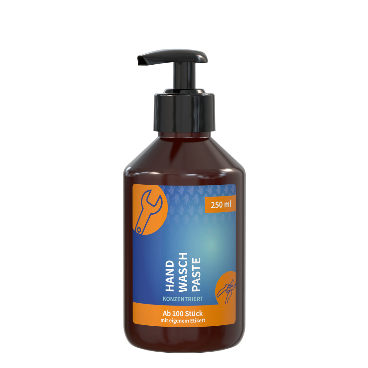 Handwaschpaste 250 ml Pumpspender mit Etikett rundum