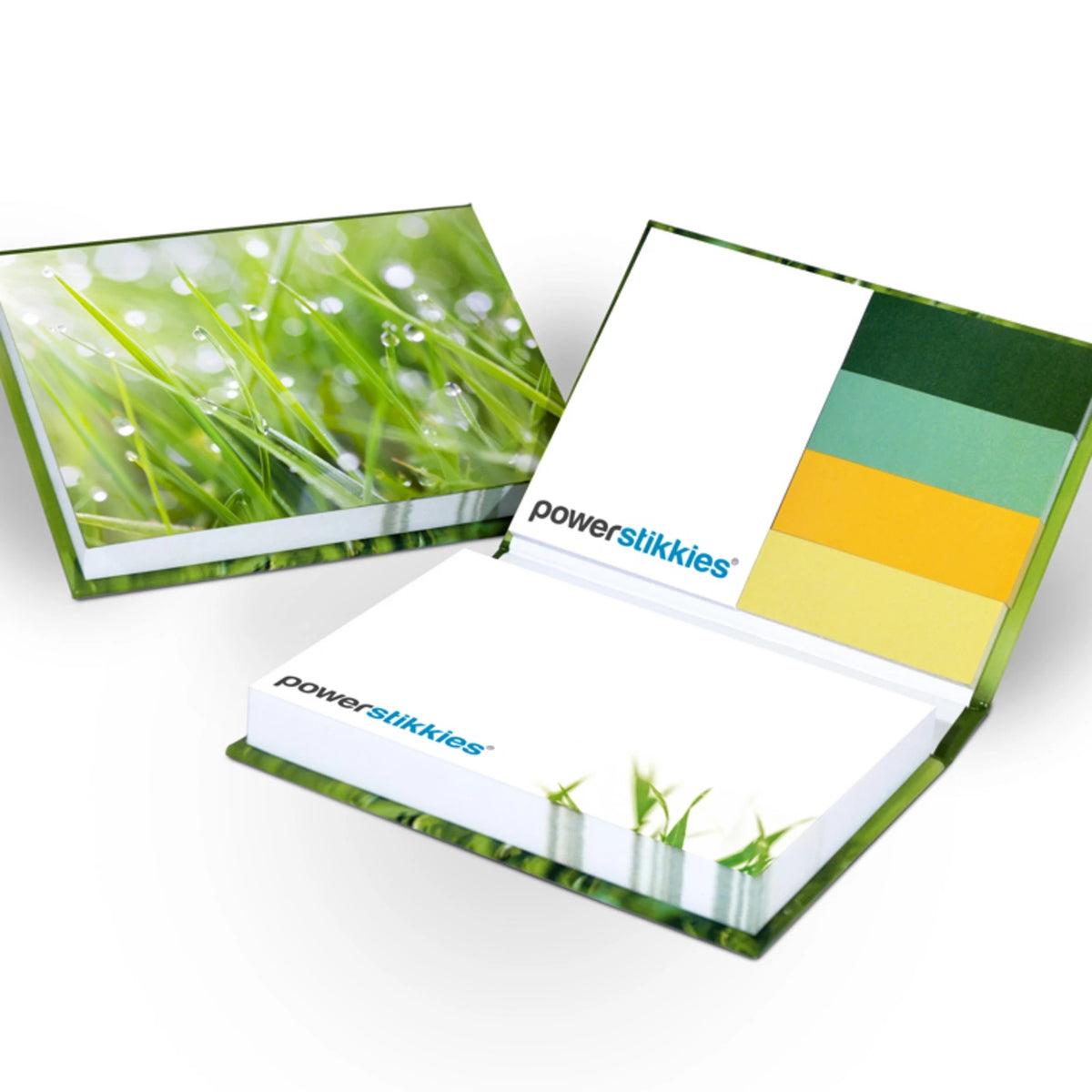 Hardcover Set 105 x 75 x 15 mm mit Papiermarkern und Logo
