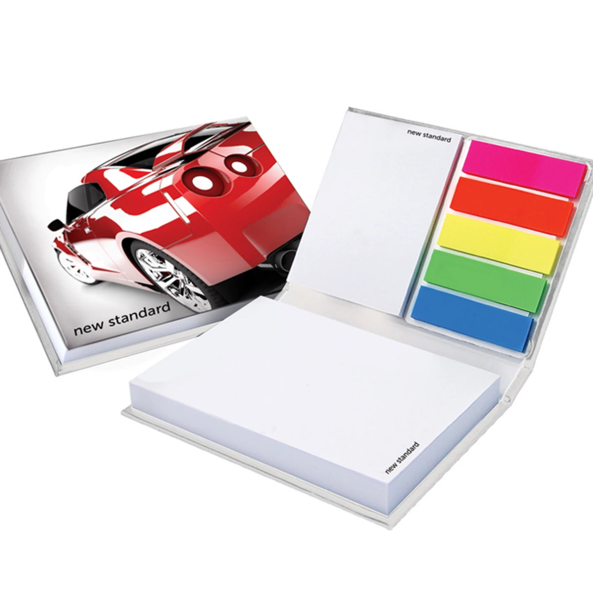 Hardcover Set mit 100 Blatt Haftnotiz, 18 mm stark, mit Logo