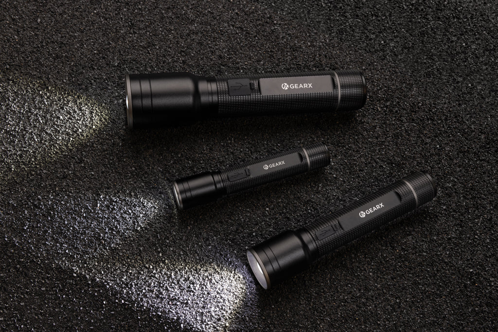 Heavy-Duty USB-Taschenlampe aus RCS recyceltem Aluminium