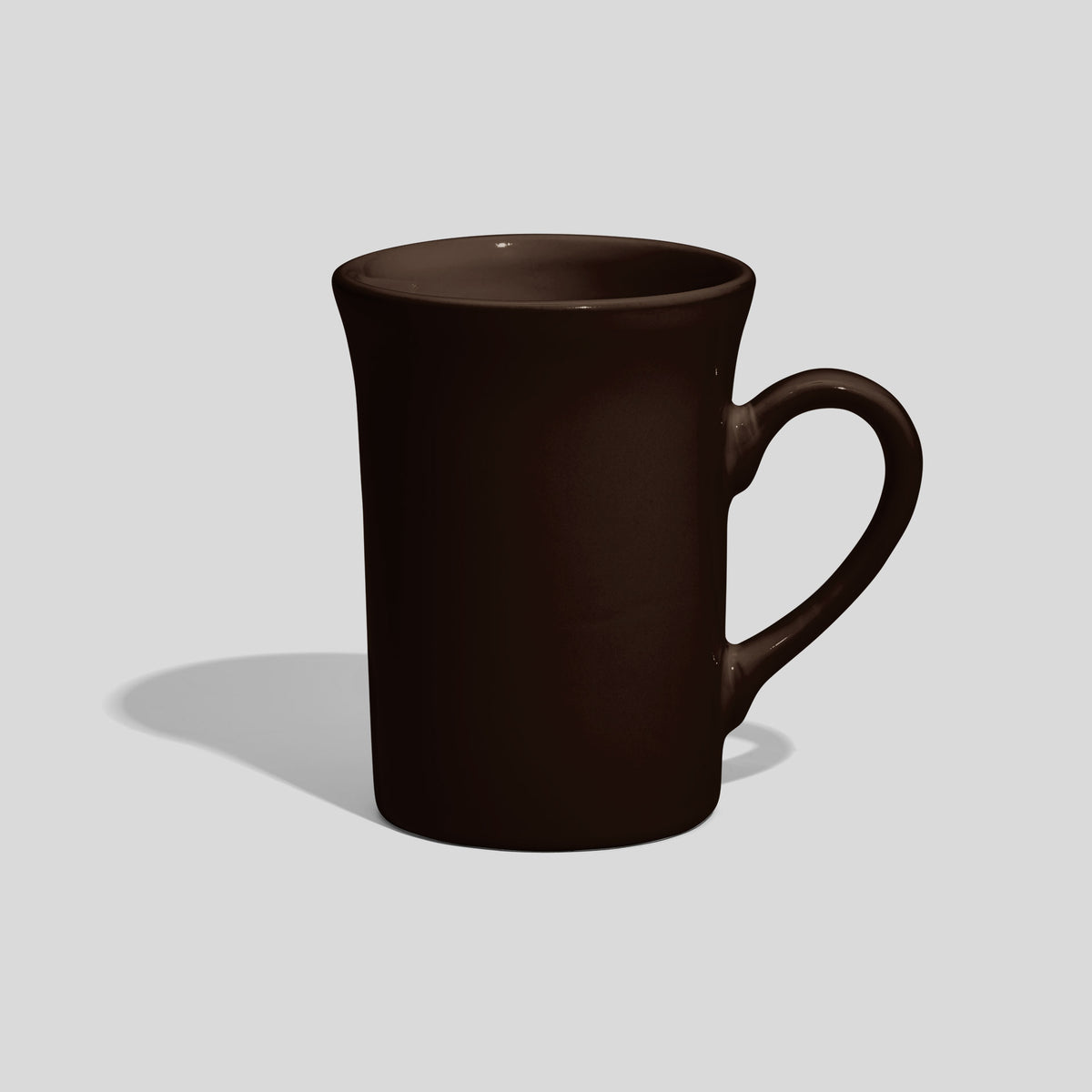 Hohe Keramiktasse 220 ml mit ausgestelltem Rand – Dunkelbraun