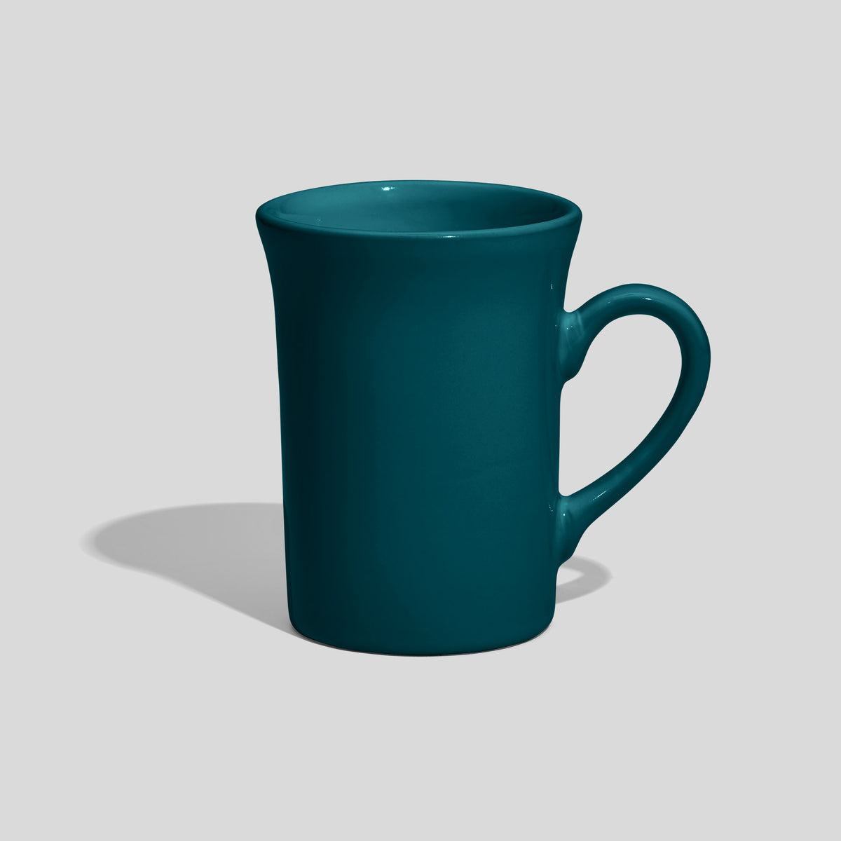 Hohe Keramiktasse 220 ml mit ausgestelltem Rand – Petrol