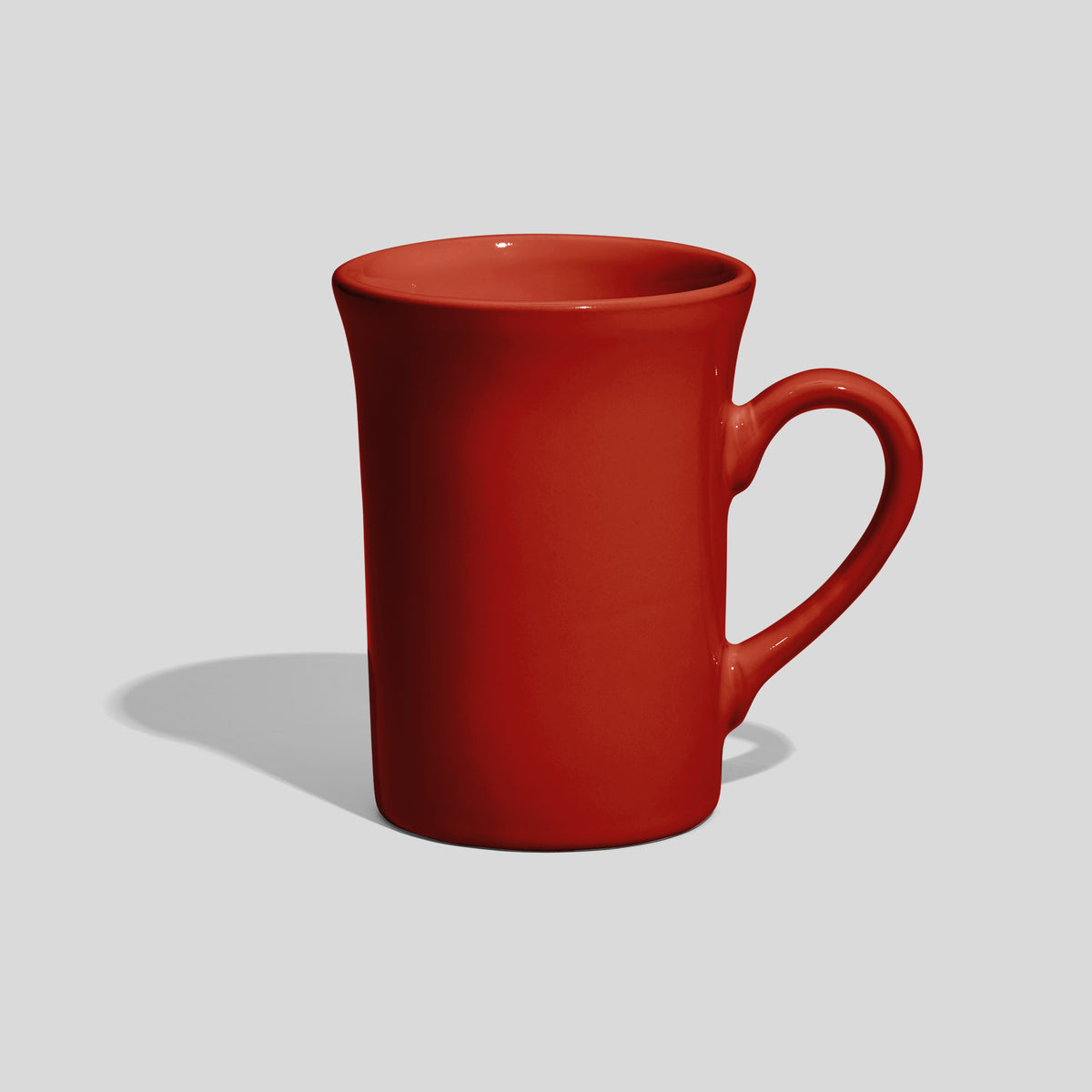 Hohe Keramiktasse 220 ml mit ausgestelltem Rand – Rot