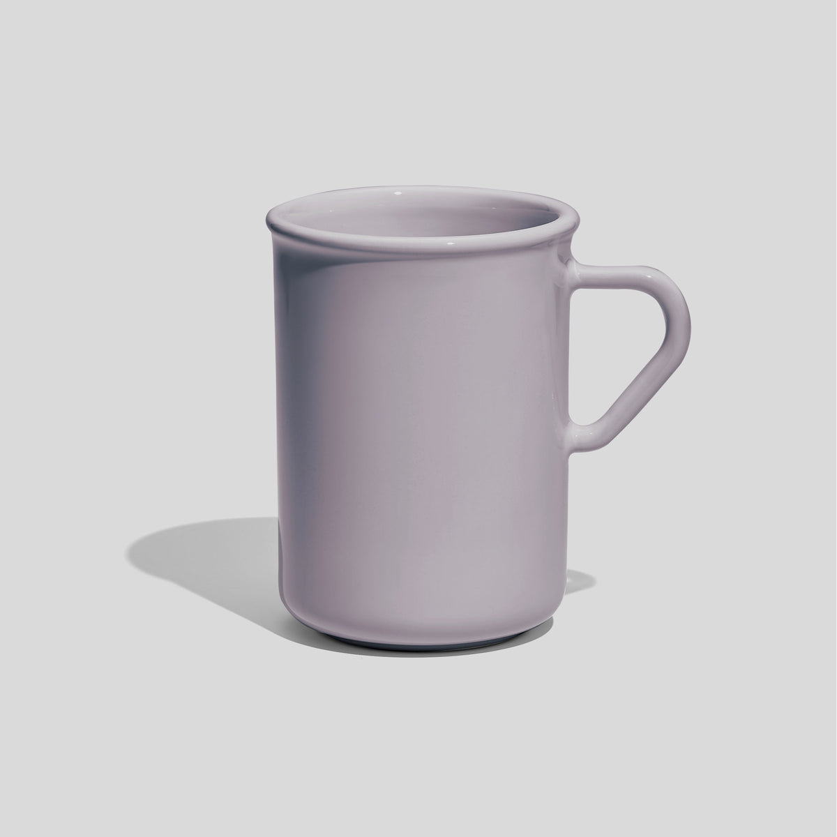 Hohe Keramiktasse 320 ml mit Dreieckshenkel – Hellgrau