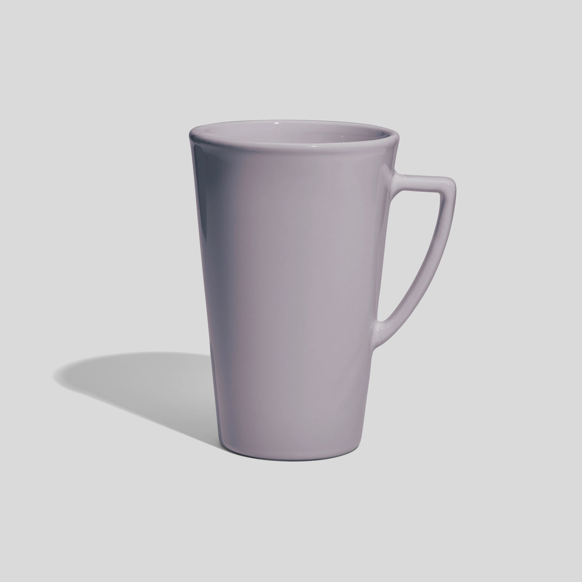 Hohe konische Tasse 740 ml mit eckigem Henkel – Hellgrau