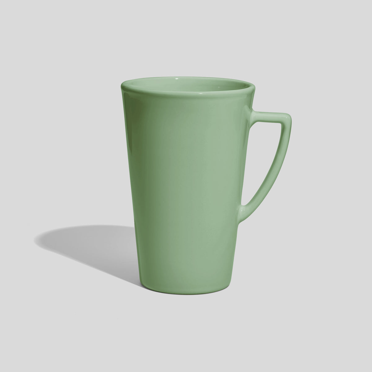Hohe konische Tasse 740 ml mit eckigem Henkel – Mintgrün