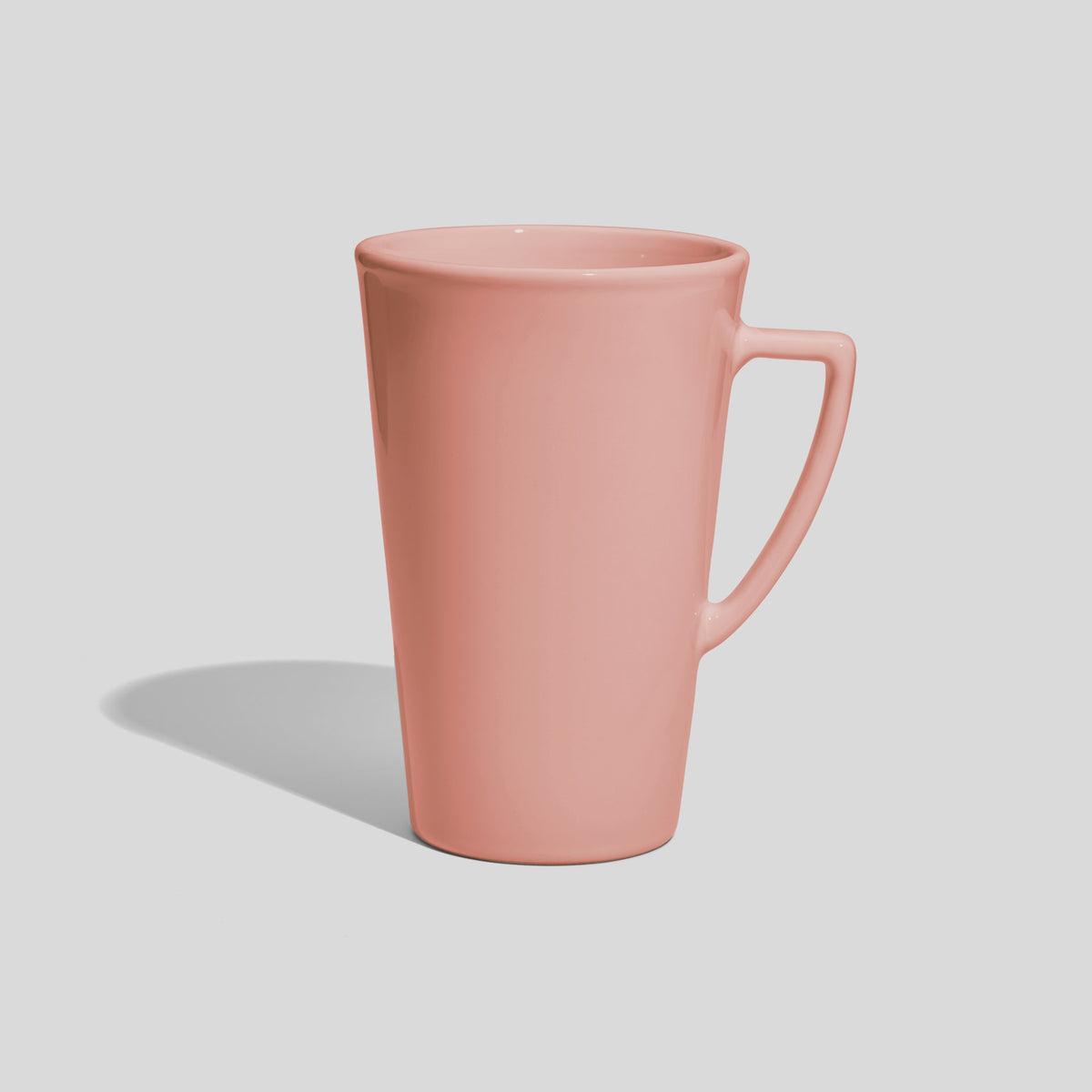 Hohe konische Tasse 740 ml mit eckigem Henkel – Rosa