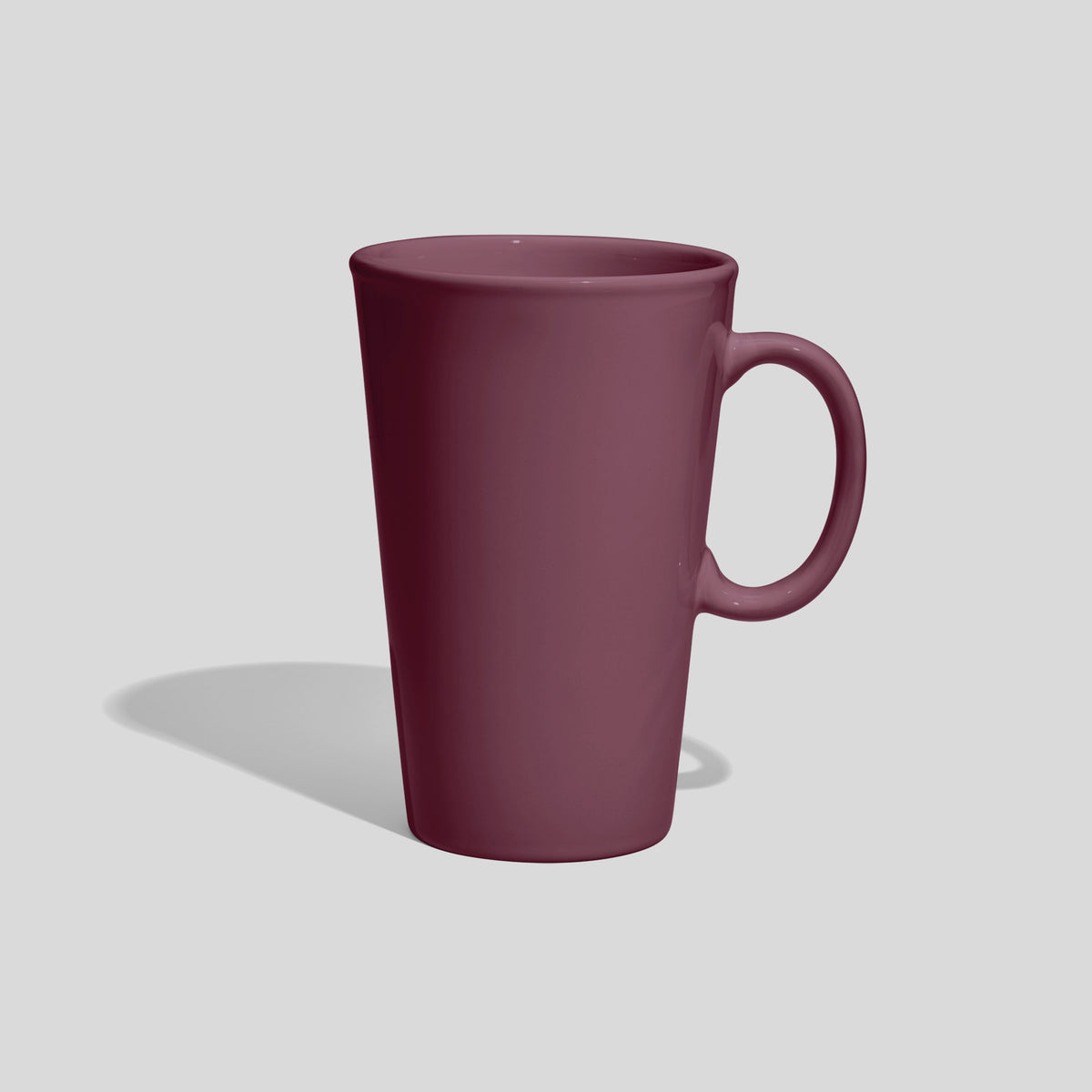 Hoher konischer Kaffeebecher 740 ml mit Ringhenkel – Mauve