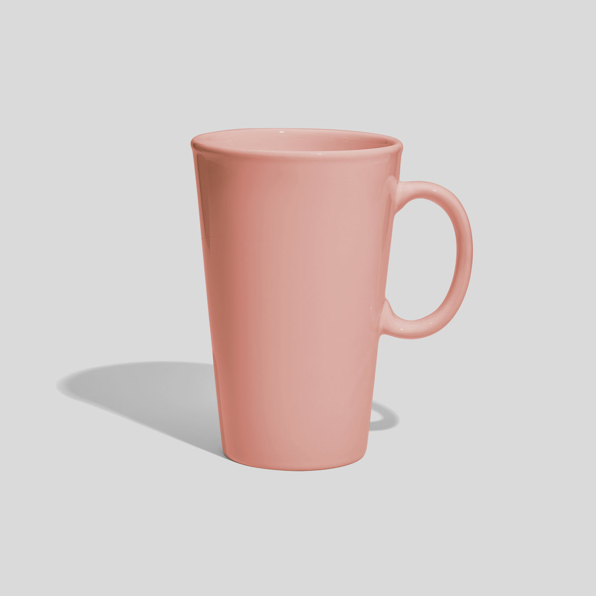 Hoher konischer Kaffeebecher 740 ml mit Ringhenkel – Rosa