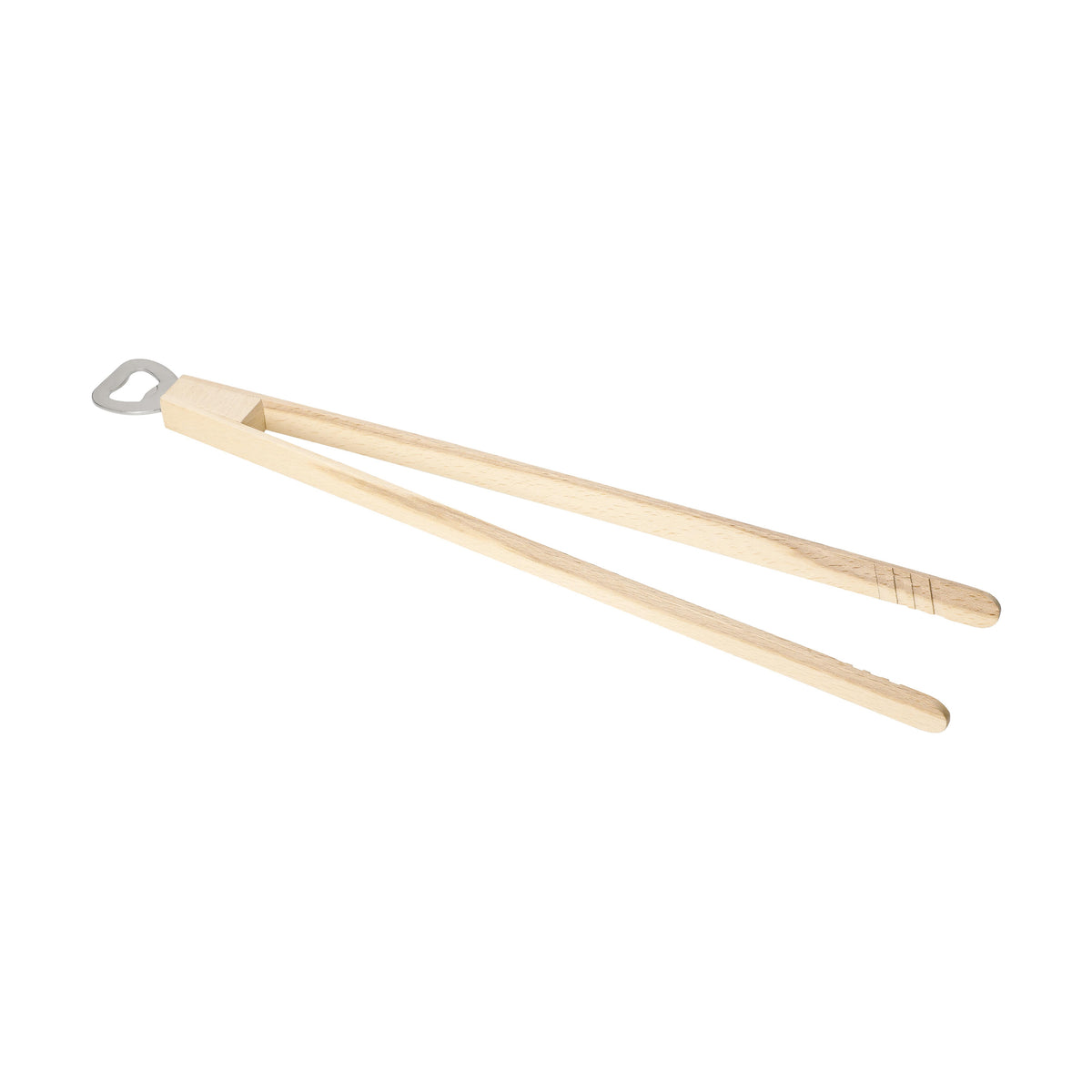 Holz-Grillzange „Opener“ mit Kapselheber, 43 cm