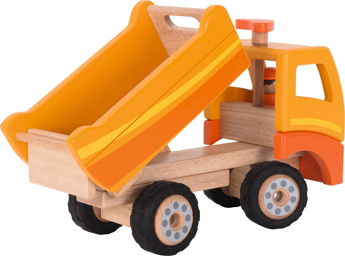 Holzkipper 38 cm mit Fahrer von goki – Ansicht