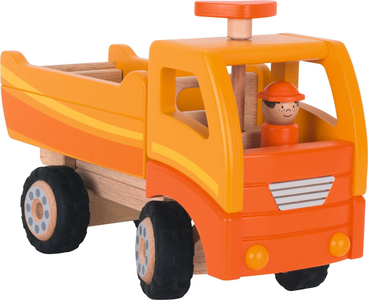 Holzkipper 38 cm mit Fahrer von goki – Weitere Ansicht
