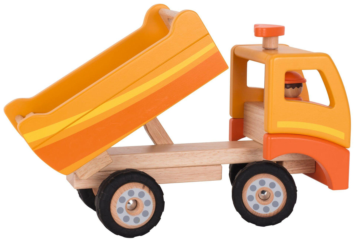 Holzkipper 38 cm mit Fahrer von goki – Dritte Ansicht
