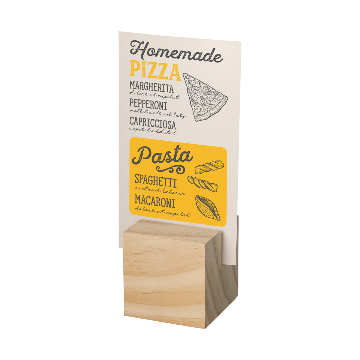 Holzmenükartenhalter „Cube“
