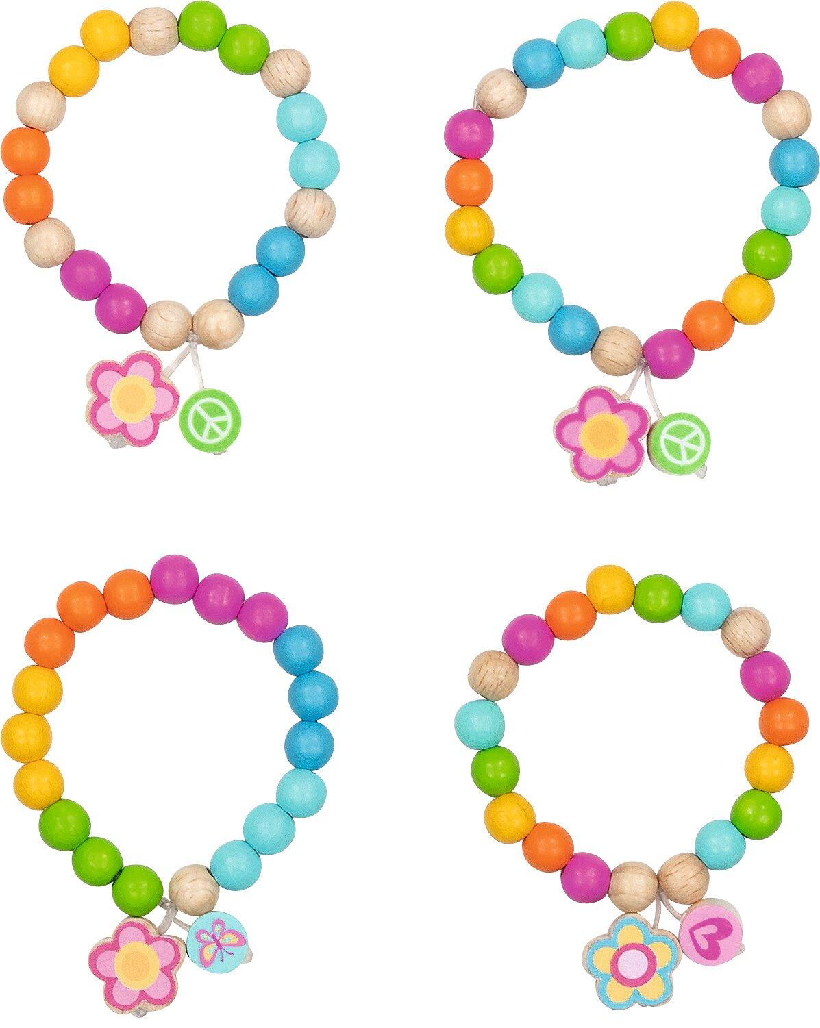 Holzperlenschmuck Regenbogen mit Anhängern von goki – Ansicht