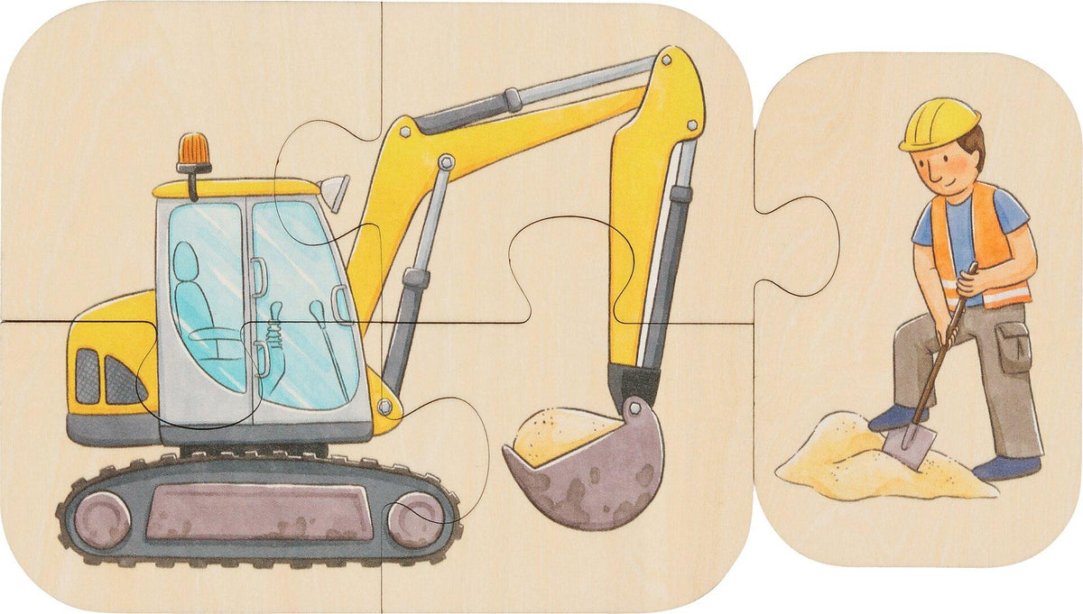 Holzpuzzle Fahrzeuge und Berufe in sechs Motiven – weitere Ansicht