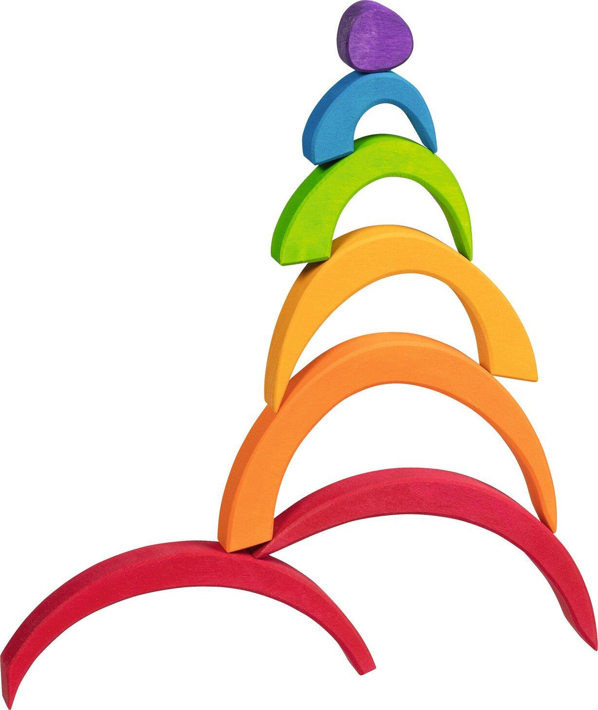 Holzpuzzle Oculus mit Regenbogenringen in runder Form – weitere Ansicht