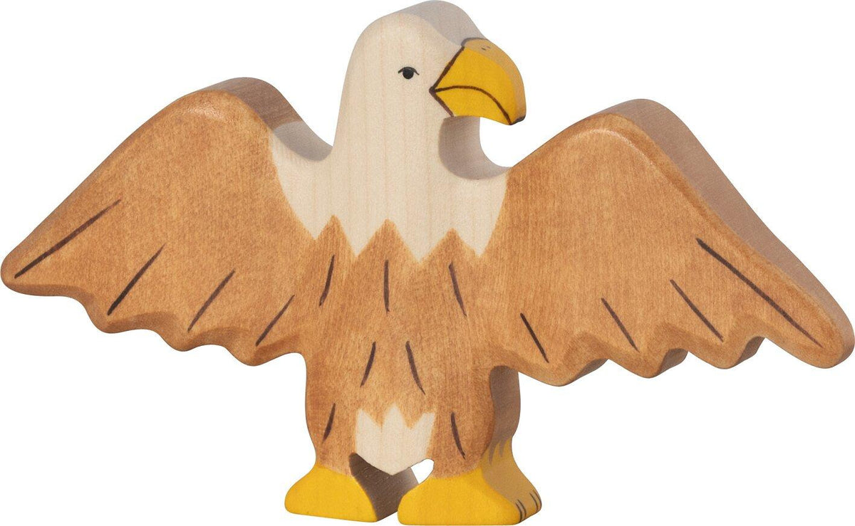 HOLZTIGER Holzfigur Adler mit weit gespreizten Flügeln – Gesamtansicht