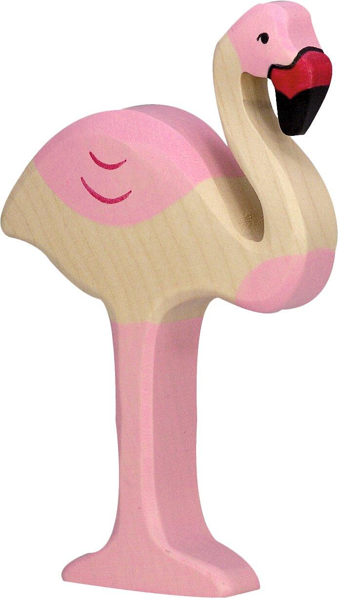 HOLZTIGER Holzfigur Flamingo in Rosa