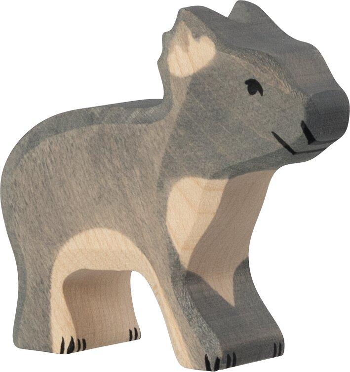 HOLZTIGER Holzfigur Koala stehend in Grau