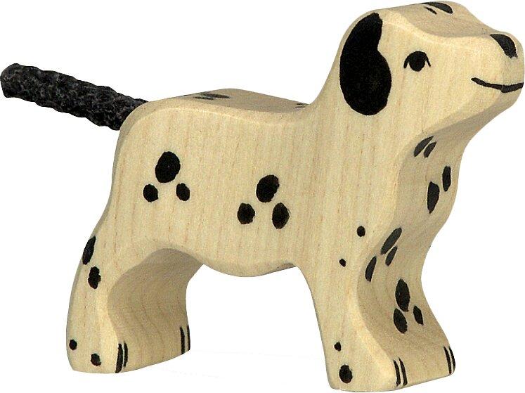 HOLZTIGER kleiner Dalmatiner stehend aus Holz