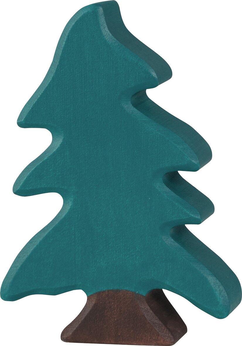 HOLZTIGER kleiner Nadelbaum als Holzfigur für Waldszenen – Ansicht