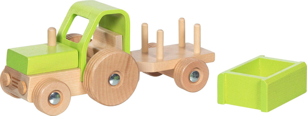 Holztraktor mit Anhänger für Kinder ab 2 Jahren – weitere Ansicht