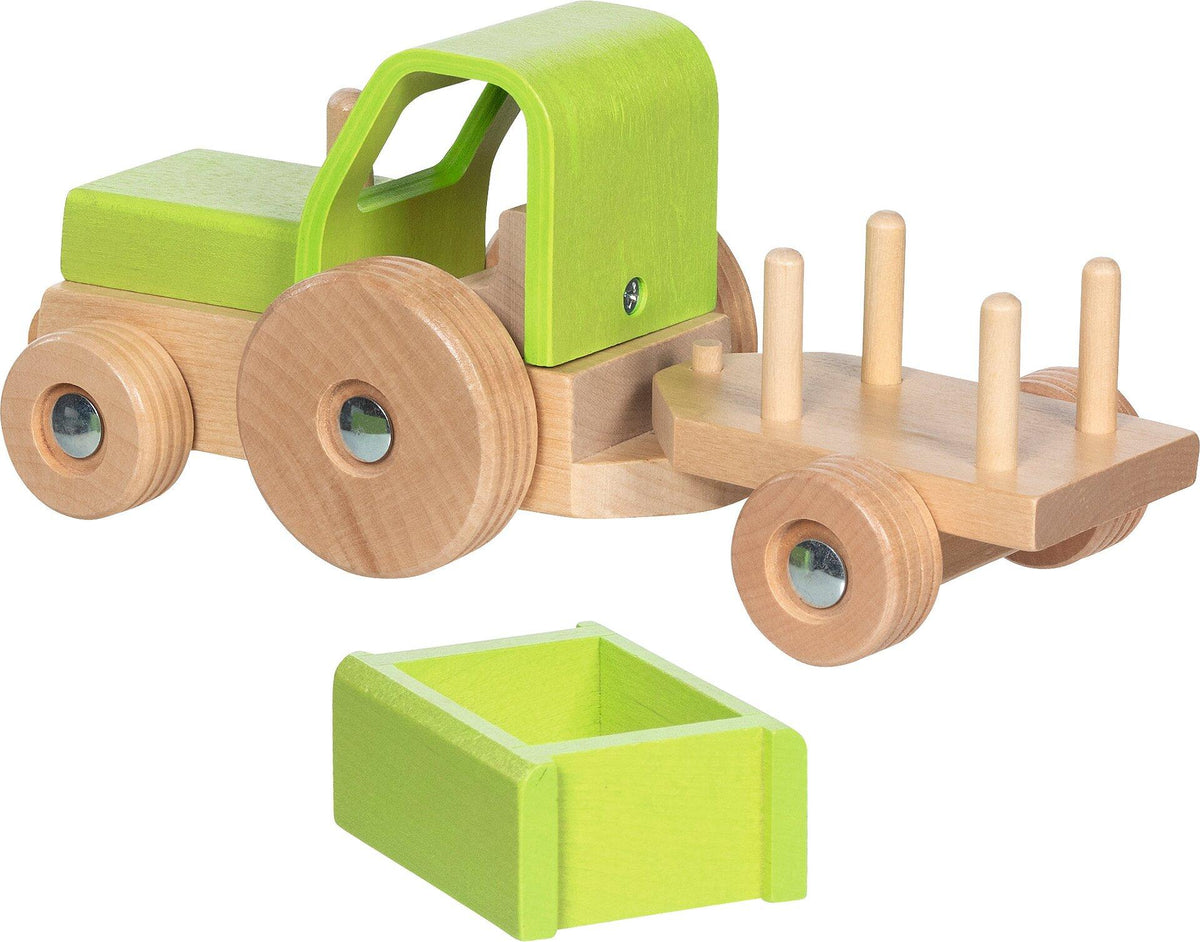 Holztraktor mit Anhänger für Kinder ab 2 Jahren – weitere Ansicht