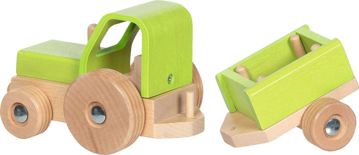 Holztraktor mit Anhänger für Kinder ab 2 Jahren – weitere Ansicht