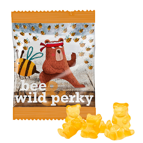 Honig Bärchen Fruchtgummi im bedruckten Werbetütchen, Vorderseite