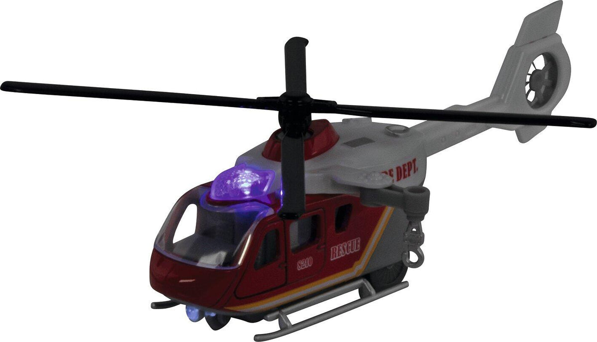 Hubschrauber aus Spritzguss mit Geräusch von goki – Detail